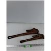 Image 1 : (2) Vintage Pipe Wrenches - As Is