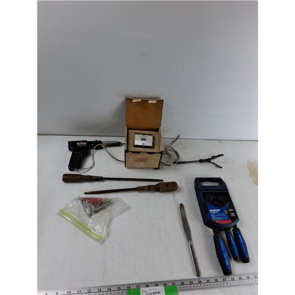 Skil Soldering Iron, Mastercraft Robo Wrench, JBT Frequency Meter, Misc