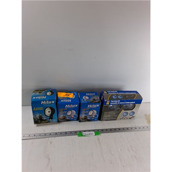 (3) Hilux Work Lamps, Powerfist Fog Lamp Kit - As Is