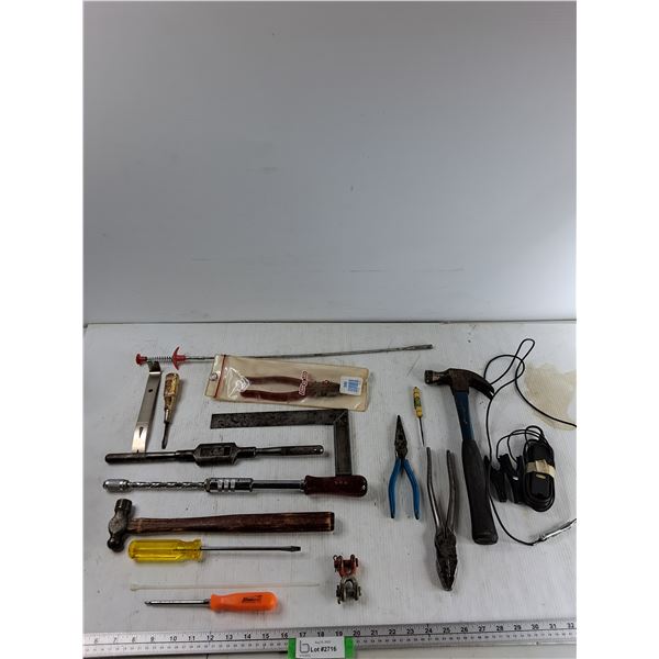 Hammer, Ball Peen Hammer, Needle Nose Pliers, misc