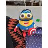 Image 3 : Cardigan - Size S, Bed Sheet 80" x 70", Captain America Minion Plush Toy and Baby Blanket