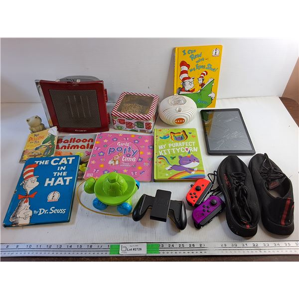 Garrison Heater, Acer Tablet, Nintendo Wii Controller Grip, A Pair of Sneakers - Size 10 and Misc