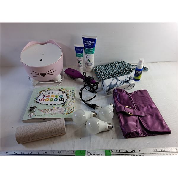 Catit Air Humidifier, Conair Electric Hair Brush, Waterpub Book, Ladies Hand Bag, Light Bulbs, Misc