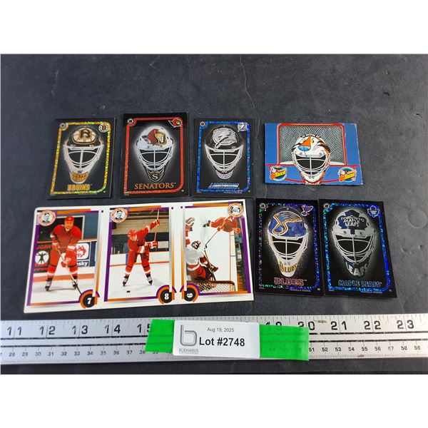 Various Team Hockey Stickers and Trent Yawney Hockey School Cards - Authenticity Not Guaranteed