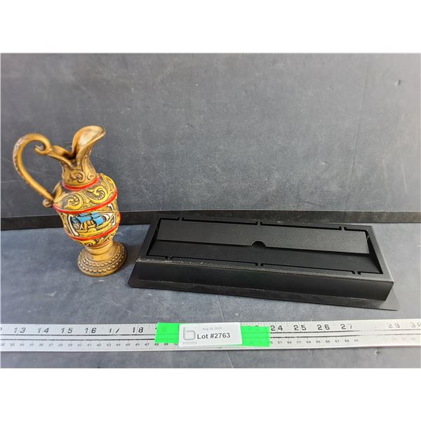 Black Floor Register, 7"  Decorative Vase