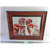 Image 1 : 21" x 17" Framed Kansas City Chiefs - Mahomes & Kelce Print