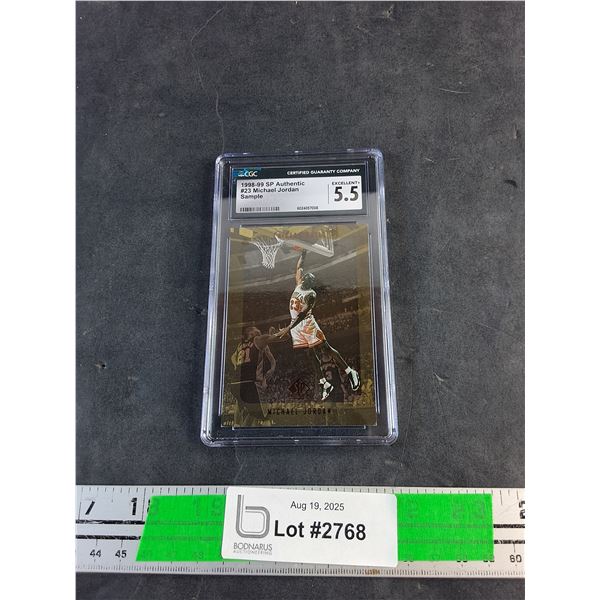 1998 - 99 SP Authentic #23 Michael Jordan Sample Basketball Card