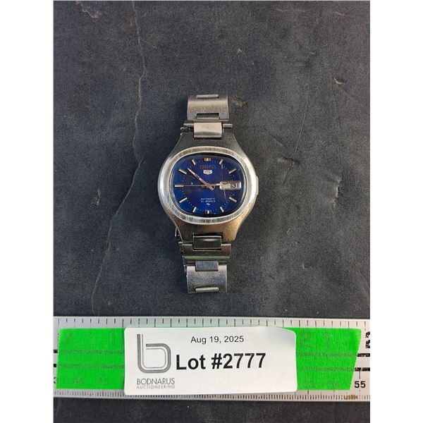 Vintage Seiko 7019 5010 21J Auto Day/Date Watch, Works, As Is