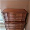 Image 4 : 2-Tiered Dresser (one piece) with 6 Drawers-38"l x 20"w x 52"t  -  PICK UP ONLY
