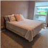 Image 1 : Queen Bed with Headboard, -60" wide, Headboard is 41" high- (No Boxspring & Mattress)