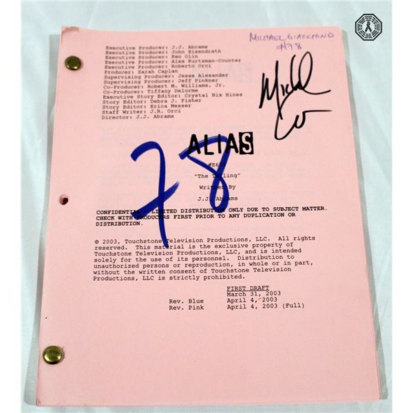 Alias Authentic Script Signed by Michael Giacchino! (Very Rare!)