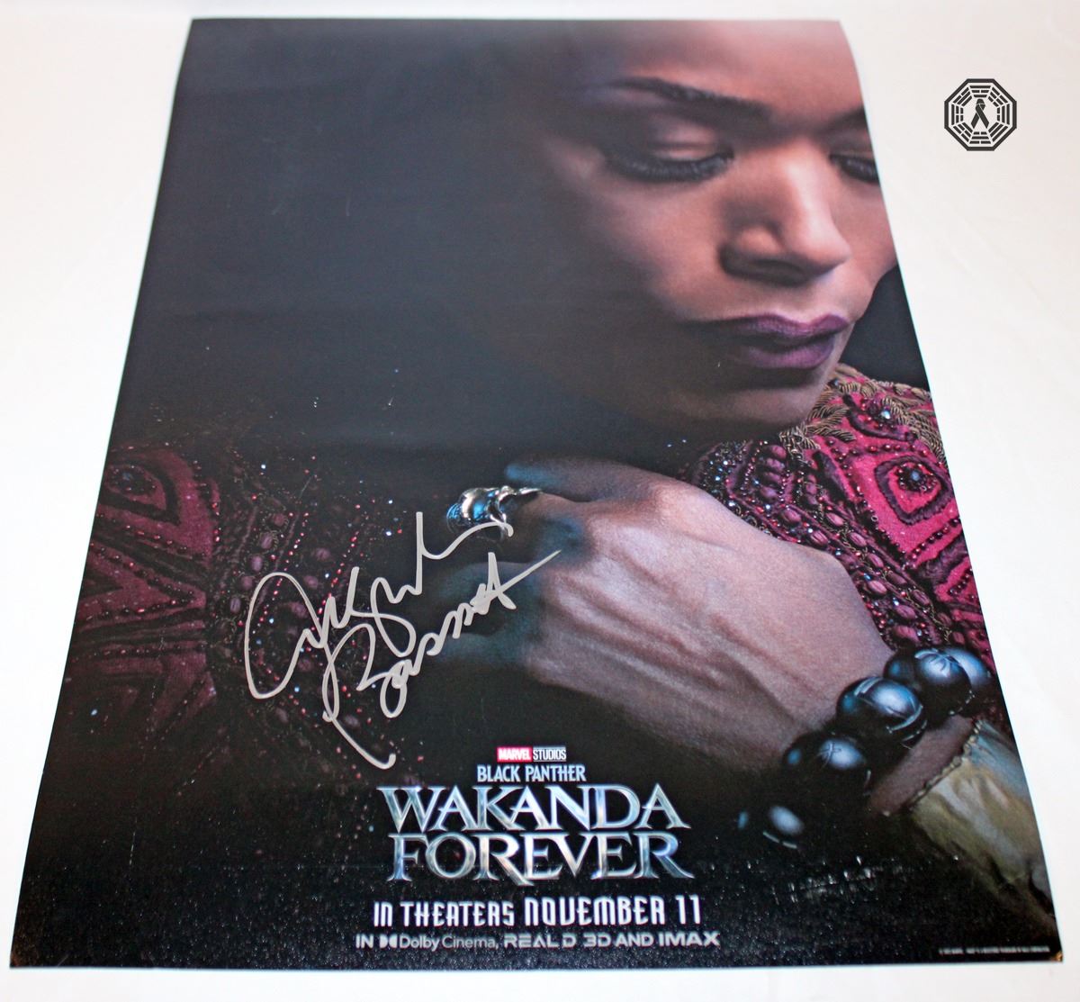 Marvel Black Panther Wakanda Forever Photo Poster Signed By Angela marvel-black-panther-wakanda-forever-photo-poster-signed-by-angela