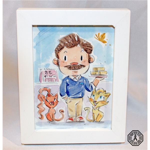 Ted Lasso Original Mini Art Painting (1-of-a-Kind)