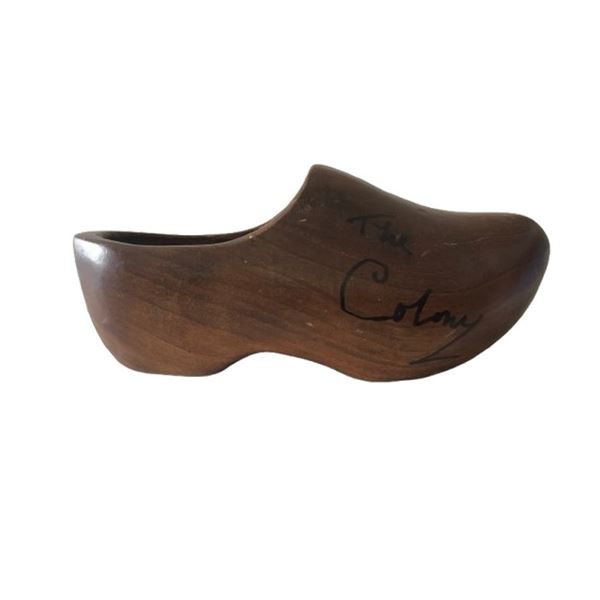 Colonel Tom Parker Signed For Elvis Presley Wooden Clog