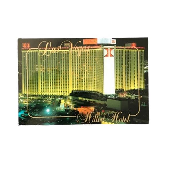 Colonel-Signed Postcard: Las Vegas Hilton Hotel