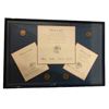 Image 1 : 1984 Olympic Games Official Certificate of Appreciation & Bronze Medals Framed