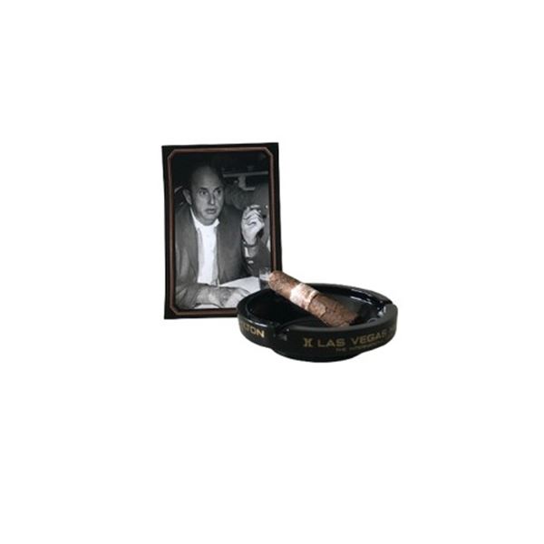 Colonel Tom Parker Used Cigar Stub with Hilton Ashtray