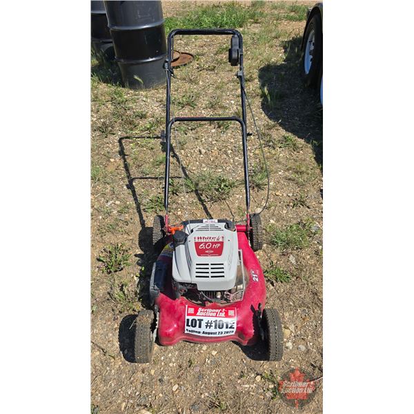White Outdoor Push Lawnmower 21" : 6hp
