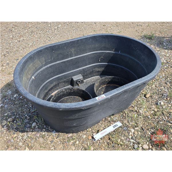 Stock Tank (21"H x 52"W x 36"D) + 3 Feed Bowls