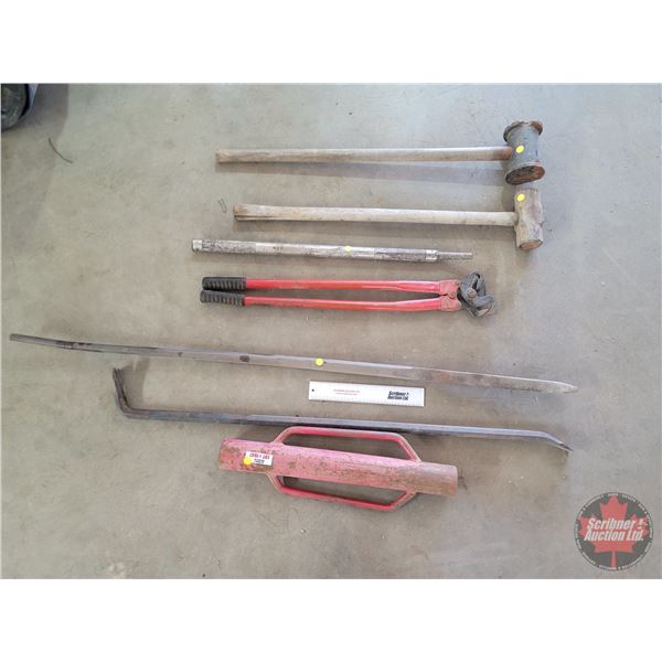 Tool Grouping : Post Pounder; Postal Maul; Sledge Hammer; Long Bars; etc
