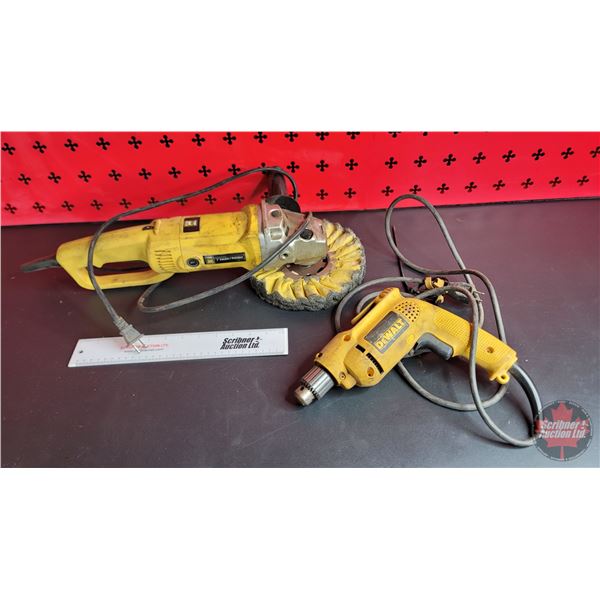 Powerfist Combo (2) :  7" Polisher/Sander & Dewalt 3/8" Drill