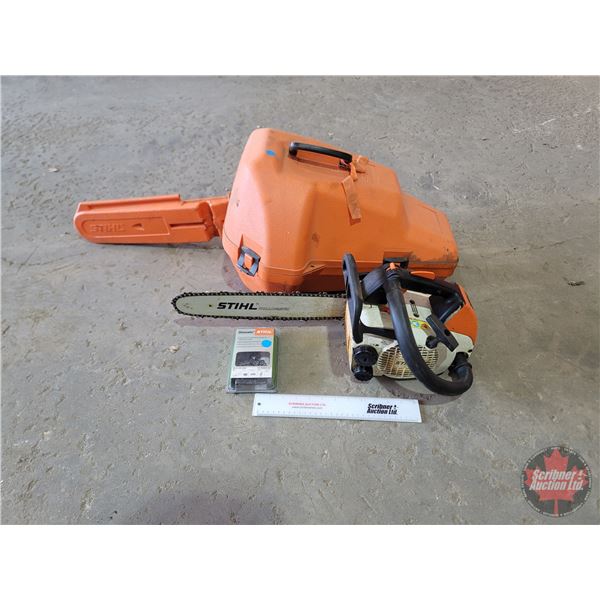 CHAINSAW : STIHL 019T (c/w : Case & Extra Chain)