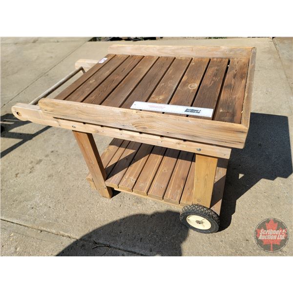 Cedar BBQ Cart (30-1/2"H x 24"W x 42-1/2"D)