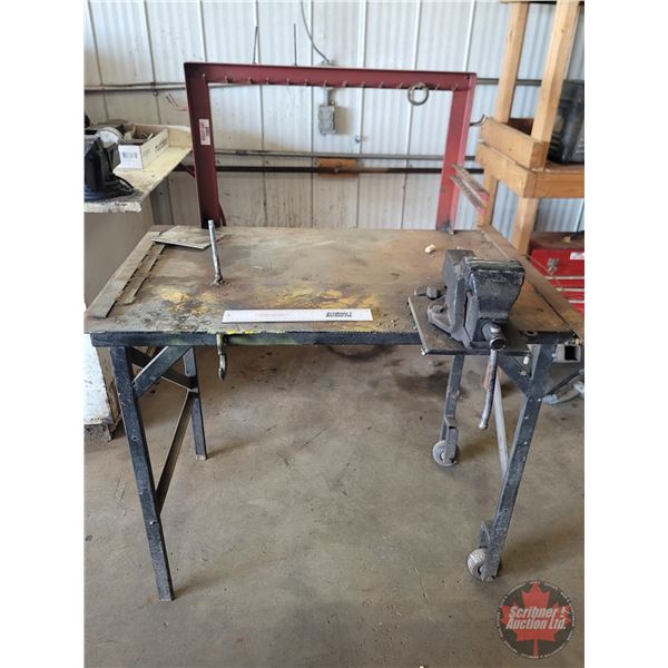Welding Table Shop Bench with Vise (36"H x 42"W x 30"D)