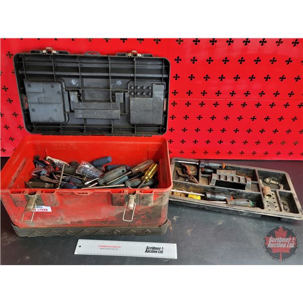 Tool Box with Contents (Large Variety of Screwdrivers)