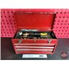 Image 1 : International 3-Drawer Metal Tool Box with Contents! (Incl. Wrenches; Vise Grips; Air Fittings; etc!