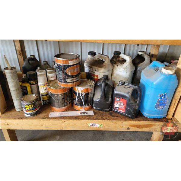 Grouping : Oil, Varsol, Methanol, etc! (Incl. Two 4L Jugs of 15W40 - Both Full!)