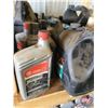 Image 2 : Shelf Lot Grouping ~ Shop Fluids : Variety Oil ; Air Brake Anti-Freeze; etc! (Partial Full)