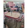 Image 1 : Chrome Table & Chairs (Chairs Re-Upholstered)