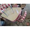 Image 2 : Chrome Table & Chairs (Chairs Re-Upholstered)
