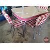 Image 3 : Chrome Table & Chairs (Chairs Re-Upholstered)