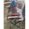 Image 4 : Welsh's Western Saddle : Size 38 (c/w : Bridles, Leads, Bits, Cinches, Reins, Saddle Stand)