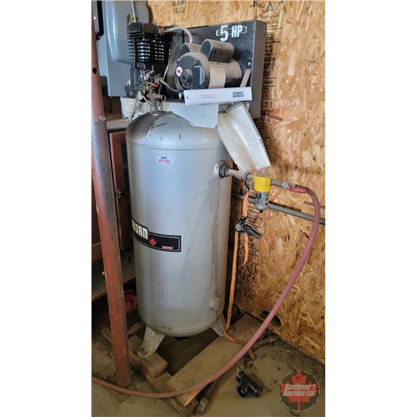 Air Compressor : Sanborn Model S500BPC60V : 230V : 60Gal Tank (c/w 150ft Hose & Air Dryer)