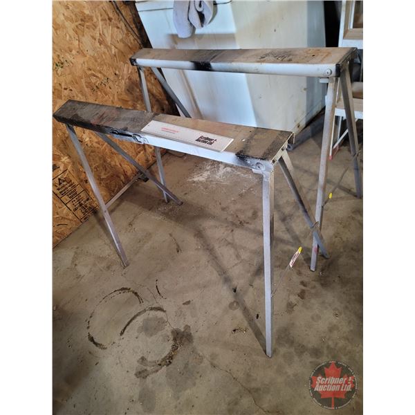 Metal Folding Saw Horses (2)