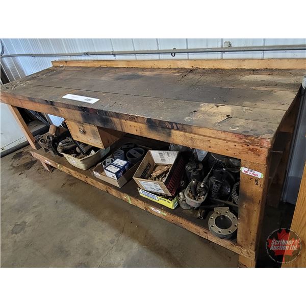 Shop Bench (Wood) (Drawer) (Contents not included - Sold Separately)