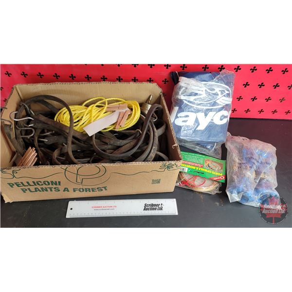 Grouping : Variety of Tarp Straps; Spare Tire Cover; Mosquito Coil Holder
