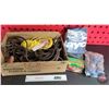 Image 1 : Grouping : Variety of Tarp Straps; Spare Tire Cover; Mosquito Coil Holder