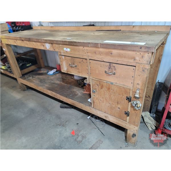 Shop Work Bench (2 Drawers / 1 Door) (Wood)