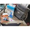 Image 3 : Camping Combo: Lawn Chair; Propane Camp Stove; Water Pump; Plastic Cutlery; Cooler
