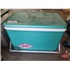 Image 2 : Camping Combo: Table Top Propane BBQ; Coleman Metal Cooler; Koolatron 12v Cooler; Plastic Chair