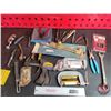 Image 1 : Grouping: Cutting Torch Head; C-Clamps; Bar Clamp; Angle Finder; etc