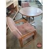 Image 2 : Table & 2 Chairs (Table Measures: 30"H x 36"Dia)