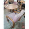 Image 3 : Table & 2 Chairs (Table Measures: 30"H x 36"Dia)