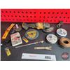 Image 1 : Grouping: 60v Dewalt Cordless Angle Grinder 4-1/2" ; Metal Cut Off Discs; Tire Guage; Mechanics Wire