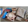 Image 1 : Grouping: Truck Tarps; Steel Hauling Tarps 20"x16" (2) ; Pipe Clamps; Road Tarp; Weatherfronts for P