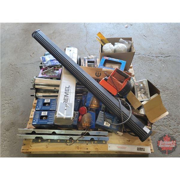 Grouping: 51" LED Light Bar ; Sealed Beam Headlights ; LED Headlights ; Mud Flap Brackets ; etc!